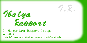 ibolya rapport business card